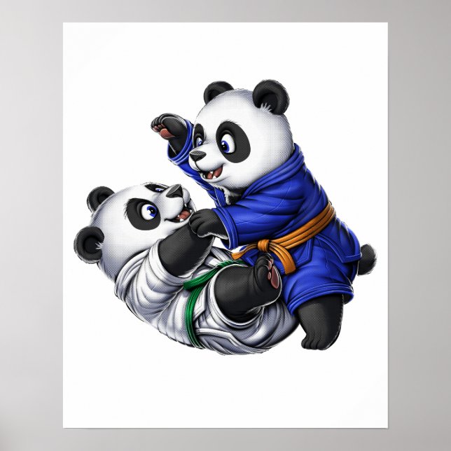Panda Bears Jiu-Jitsu Poster (Framsidan)