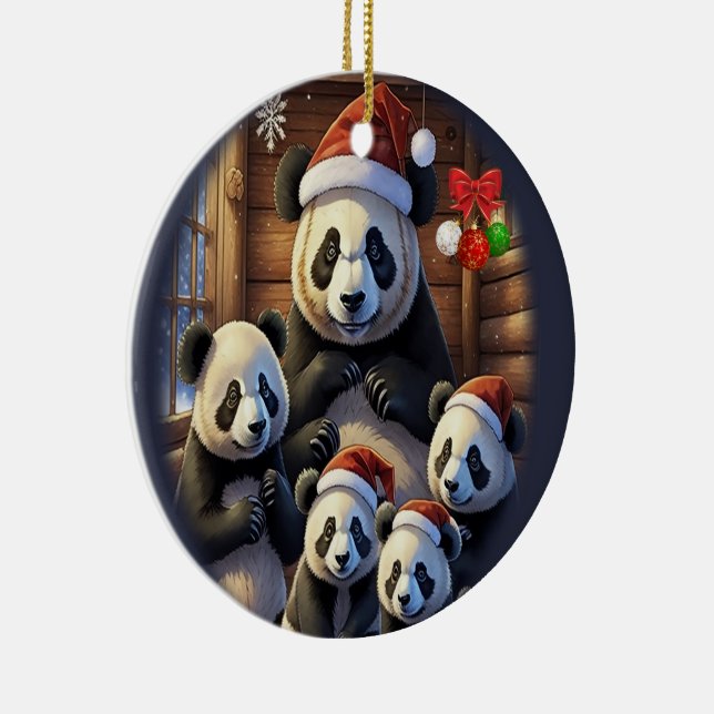Panda Bears Julgransprydnad Keramik (Höger)