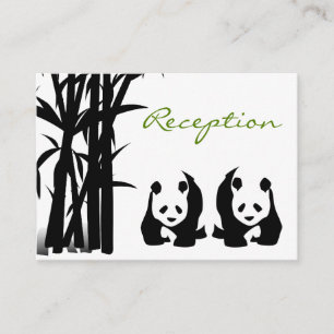 Panda Bears och Bamboo bröllopskort Tilläggskort
