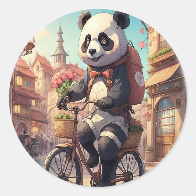 Panda Bears Runt Klistermärke (Framsida)