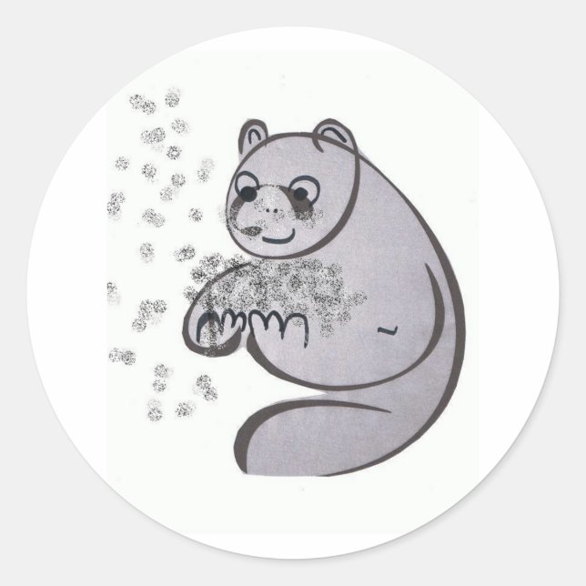 Panda Bears Runt Klistermärke (Framsida)