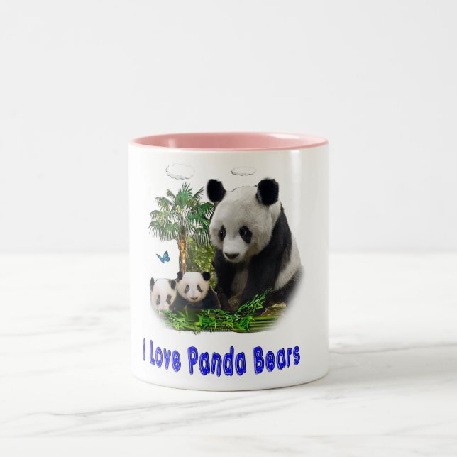 Panda Bears Two-Tone Coffee Mugg (Center)