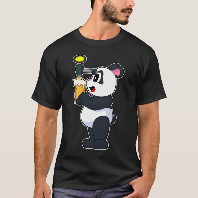 Panda Beer T Shirt (Framsida)