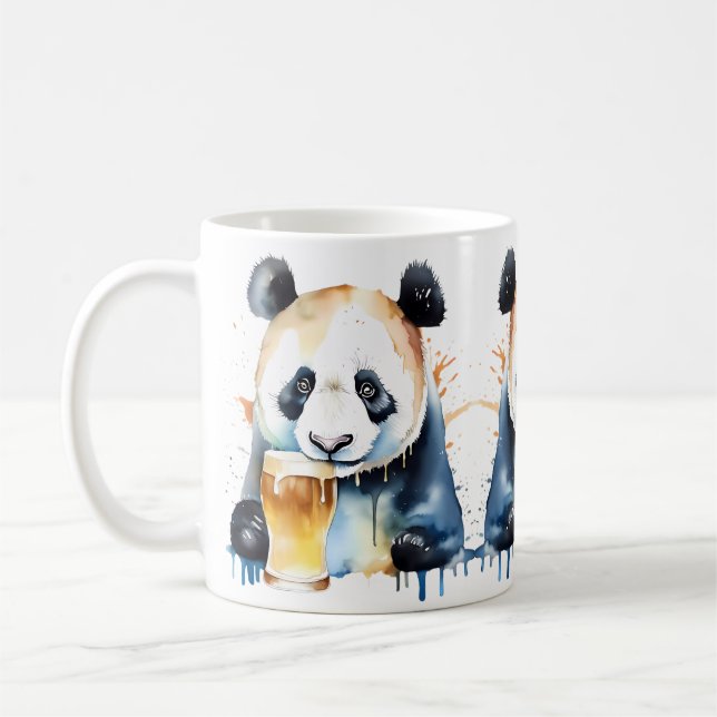 Panda Beer Wildlife & Nature Vatten Färg Set Kaffemugg (Vänster)