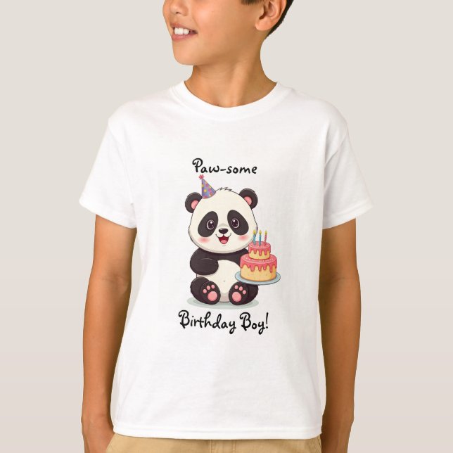 Panda Birthday Boy Shirt T (Framsida)