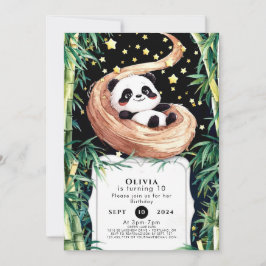 Panda Birthday för enkla magiska barn Inbjudningar