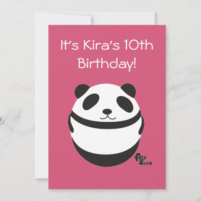 Panda Birthday-inbjudan Inbjudningar (Framsida)