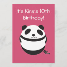 Panda Birthday-inbjudan