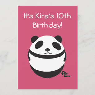 Panda Birthday-inbjudan Inbjudningar