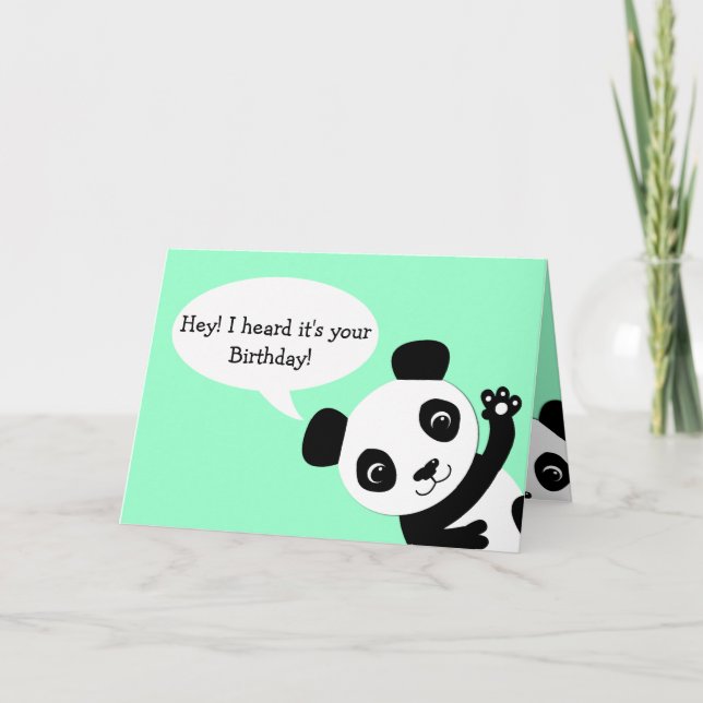 Panda Birthday-kort Kort (Framsida)
