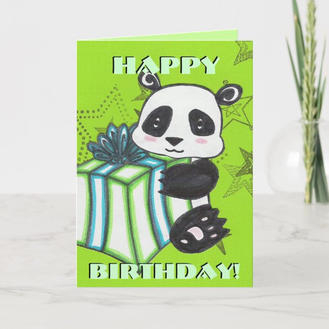 Panda Birthday-kort Kort (Framsida)