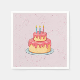 Panda Birthday Pappersservett