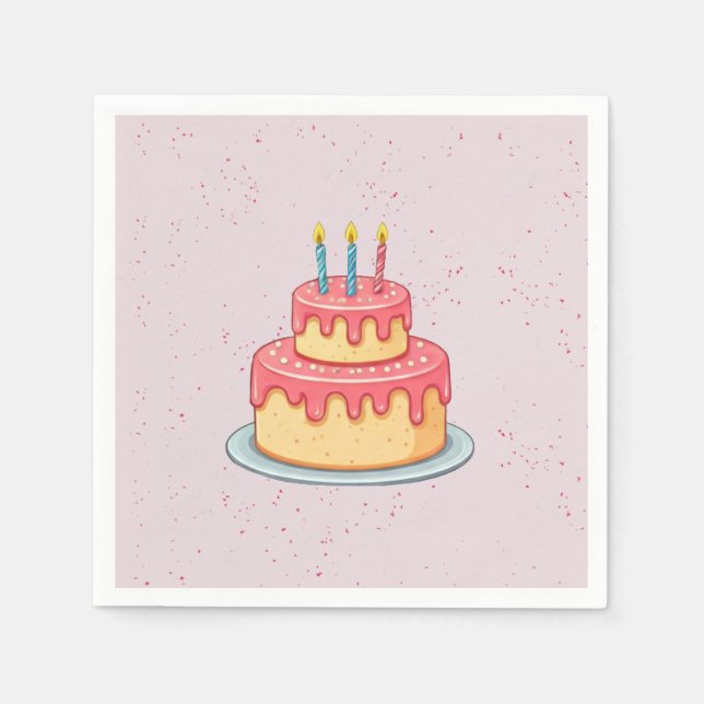 Panda Birthday Pappersservett (Framsidan)