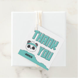 Panda Birthday-Tacken Gåvor Etiketter