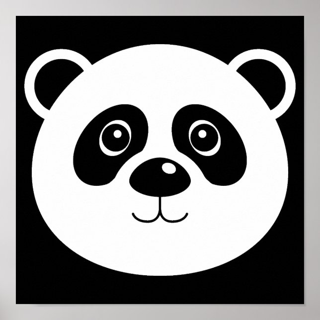 Panda Björn Affisch Skylt (Framsidan)