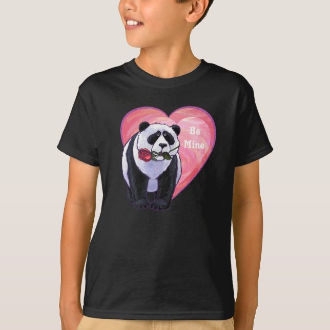 Panda Björn Alla Hjärtans Dag Tee (Framsida)