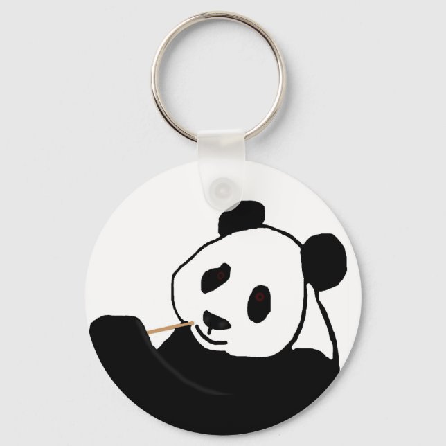 Panda björn äter nyckelring (Framsida)
