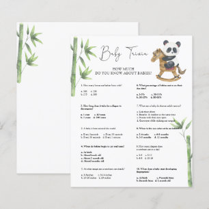 Panda Björn Baby Fakta Baby Shower Spel