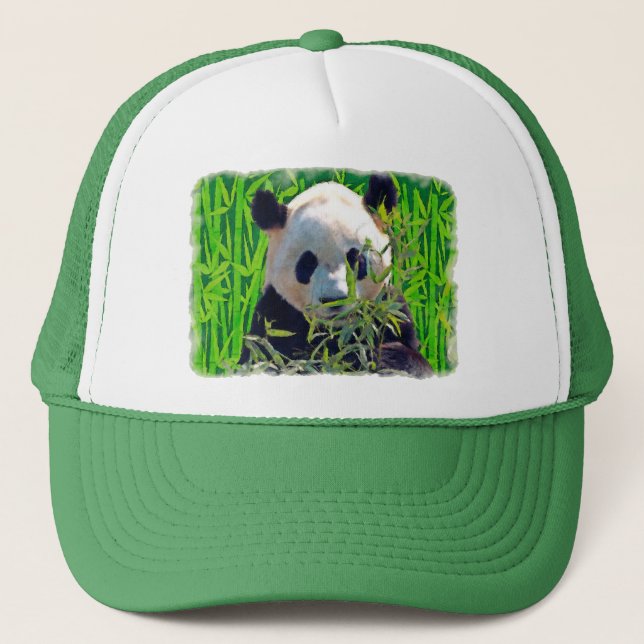 Panda Björn & Bambu Vilda Djur Konst Keps (Framsida)