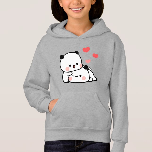 Panda-björn, Cute bubu och dudu hugs kärlek T Shirt (Framsida)