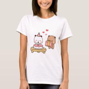 Panda-björn, Cute bubu och dudu hugs kärlek T Shirt