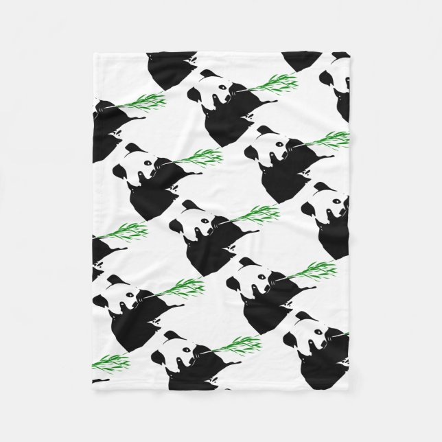 Panda Björn Design. Fleecefilt (Framsidan)