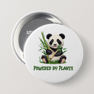 Panda björn driven av växter knapp