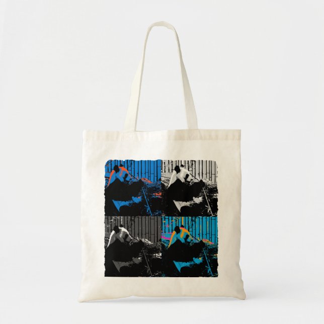 Panda Björn Flerpanel Modern Konst Design Tygkasse (Framsidan)