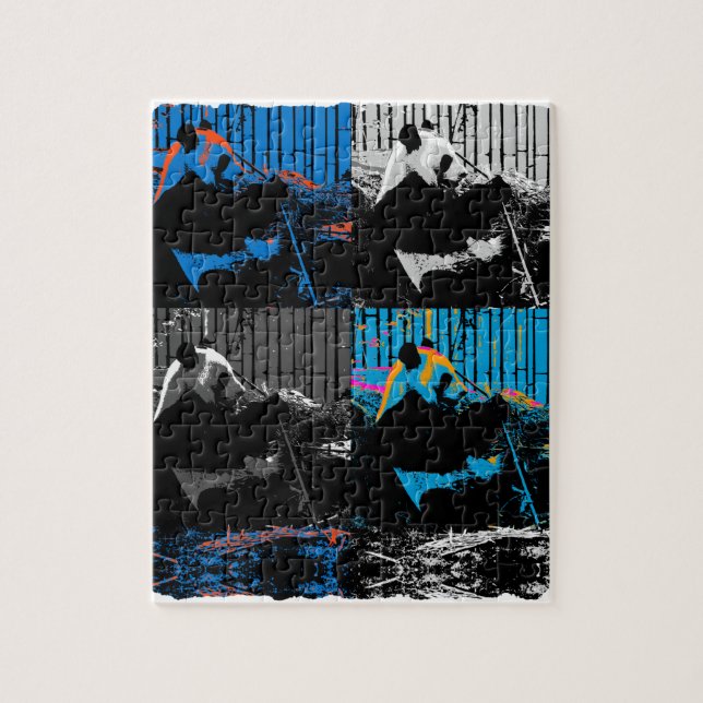 Panda Björn Flerpanelig Modern Konst Design Pussel (Vertikal)