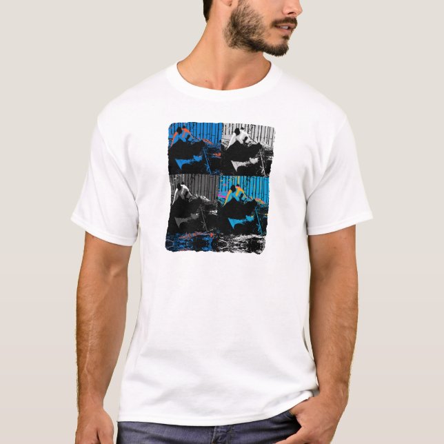 Panda Björn Flerpanelig Modern Konst Design T-shirt (Framsida)