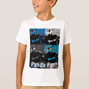 Panda Björn Flerpanelig Modern Konst Design Tee Shirt