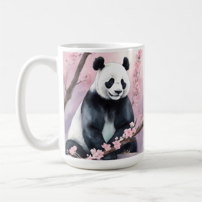 Panda Björn för vattenfärgsfärg Kaffemugg (Vänster)