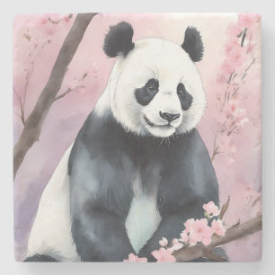Panda Björn för vattenfärgsfärg Stenunderlägg