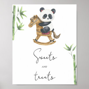Panda Björn - godis och godsaker baby shower Poster