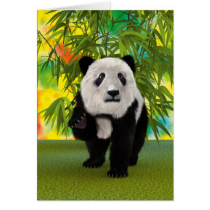 Panda björn hälsningskort