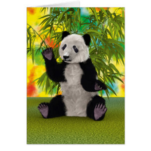 Panda björn hälsningskort