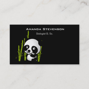 Panda björn i sin lilla bamboodling visitkort