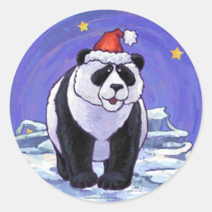 Panda Björn jul Runt Klistermärke