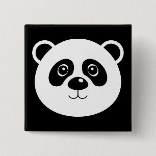Panda Björn Knapp Märke Pin