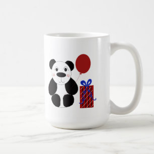 Panda björn med röd ballong kaffemugg