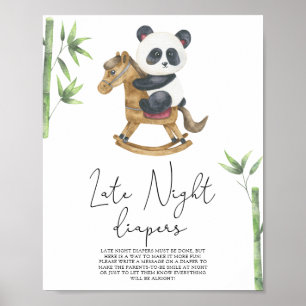 Panda björn - Midnatts blöjor spel Poster