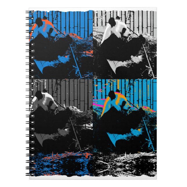Panda Björn Multi-panel Modern Konst Design Anteckningsbok (Framsidan)