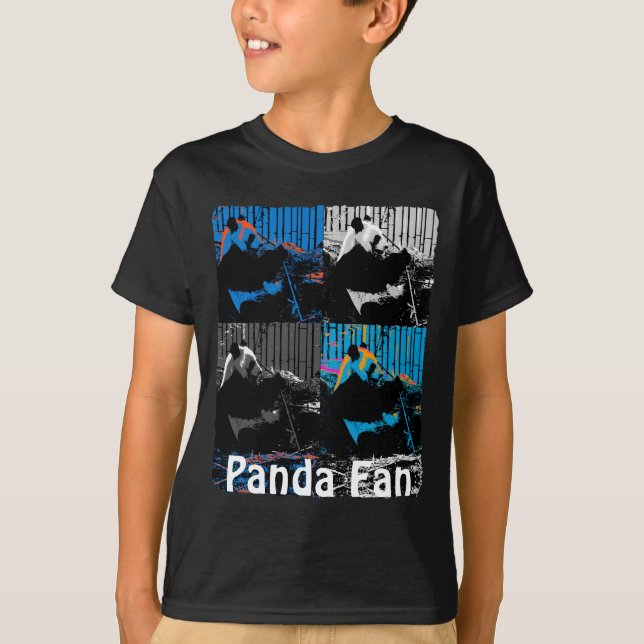 Panda Björn Multi-panel Modern Konst Design T-shirt (Framsida)