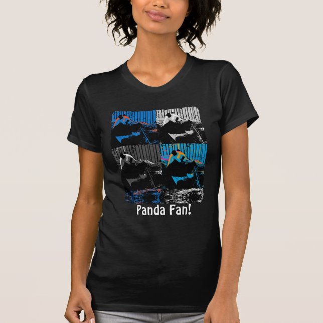 Panda Björn Multi-panel Modern Konst Design T-shirt (Framsida)