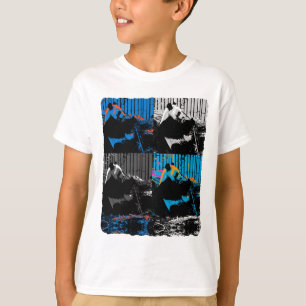 Panda Björn Multi-panel Modern Konst Design Tee Shirt