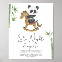Panda björn - Sängvätningsspel för blöjor Poster