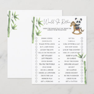 Panda Björn Skulle Hon Hellre Baby Shower