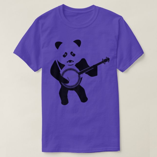 Panda-björn spelar banjo Premium T Shirt (Design framsida)