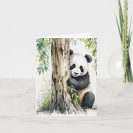 Panda Björn Tack Kort
