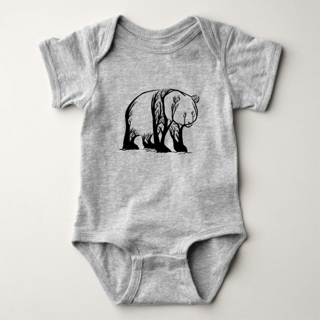 Panda björn Vilda djur Träd Konst T Shirt (Framsida)